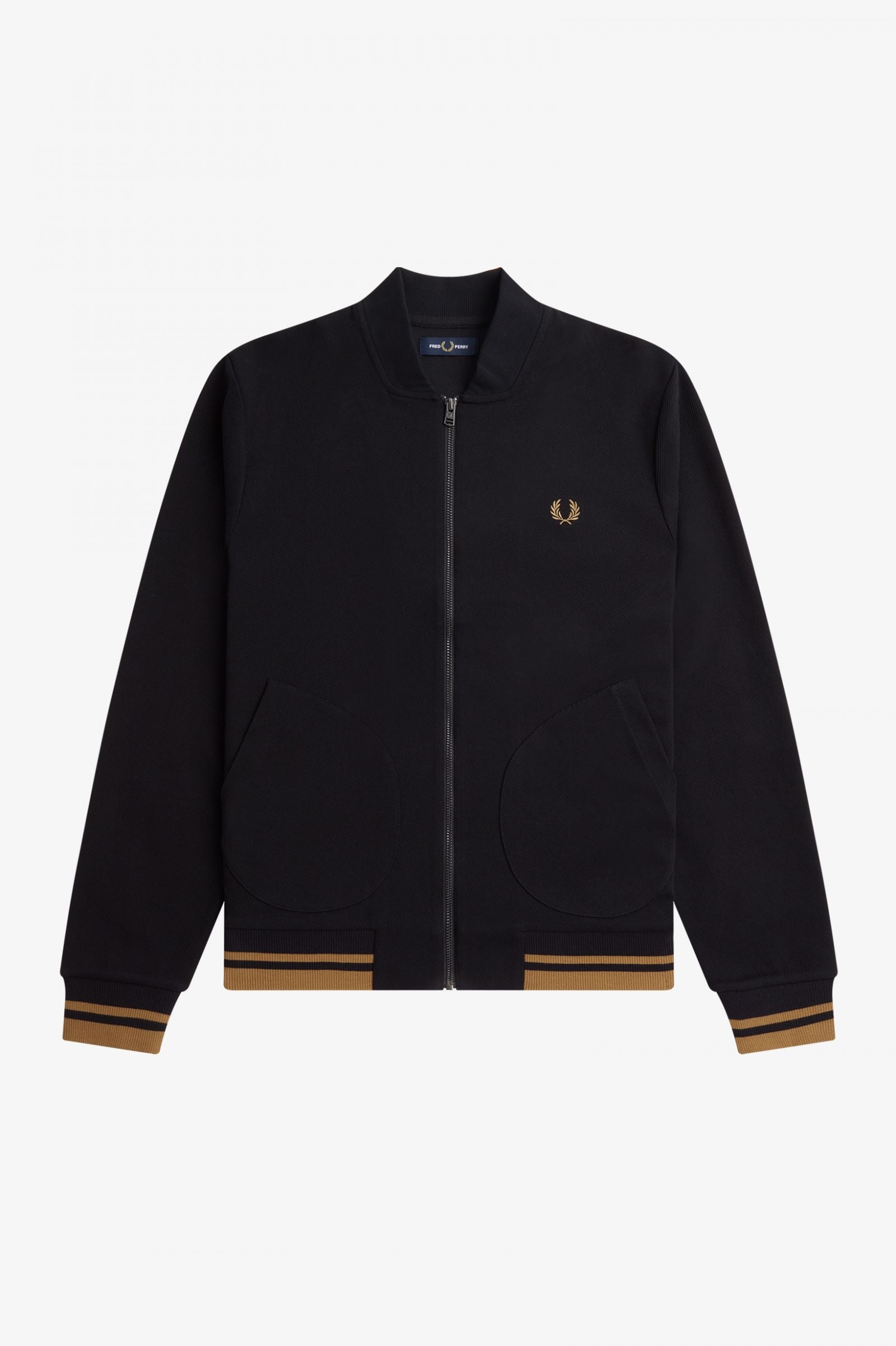 Fred Perry J6548 Tipped Detail Track Jacket - Black– The Projekt Store