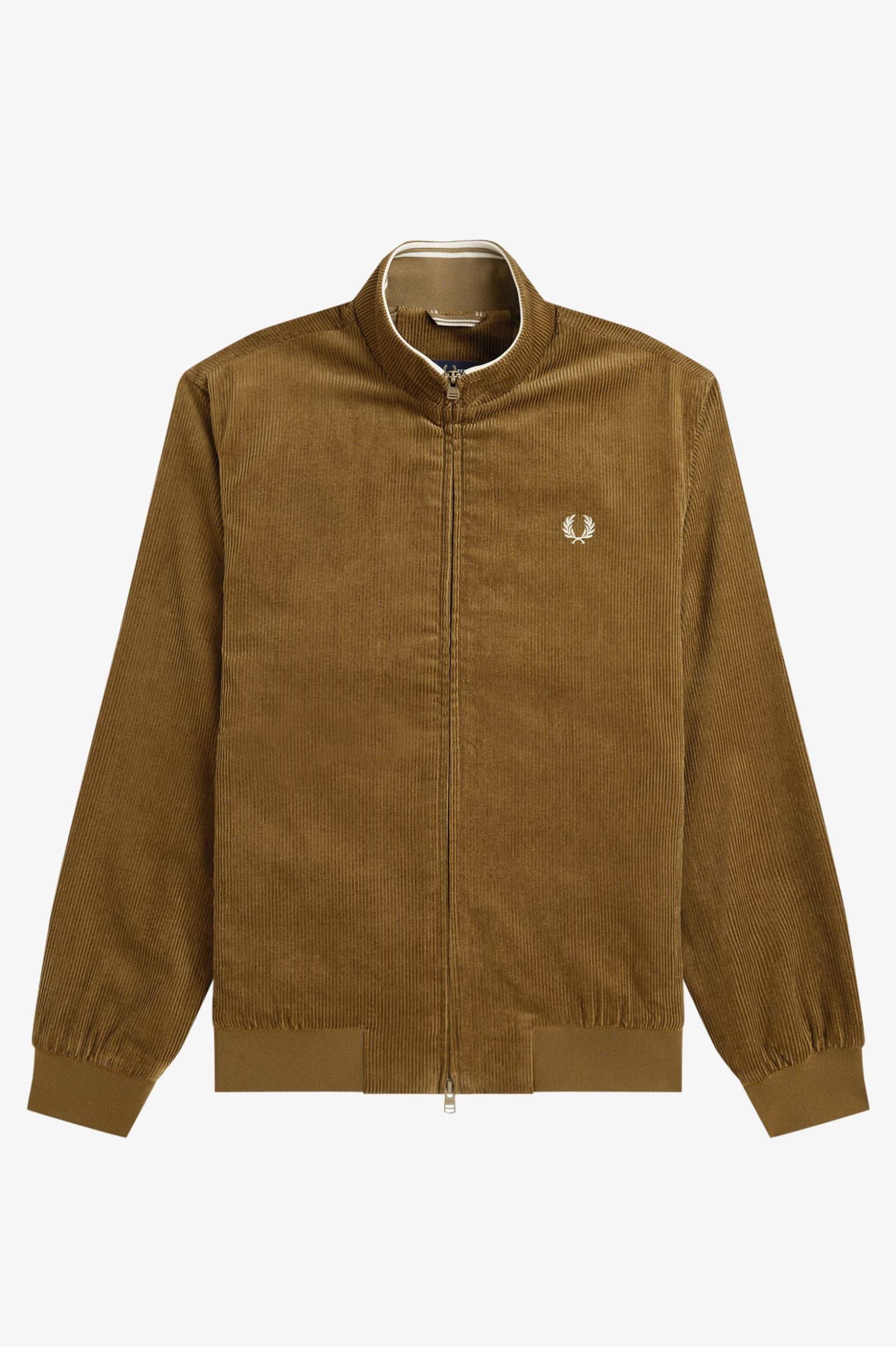 FRED PERRY ブラウン ジップアップジャケット UK 10 最 安値 価格ファッション - FRED PERRY ブラウン ジップアップ