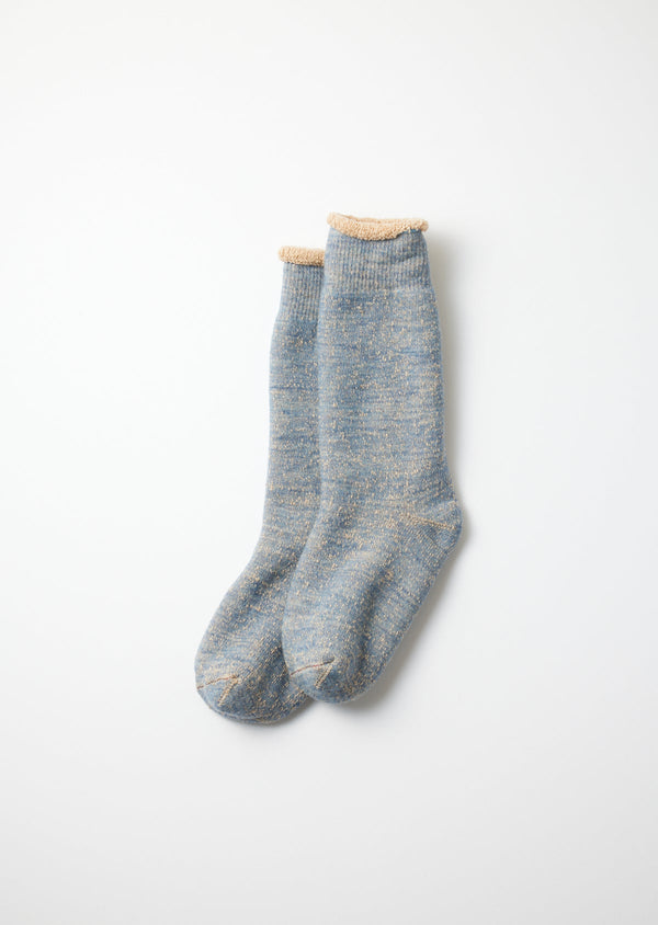 RoToTo Double Faced Socks - Blue / Brown
