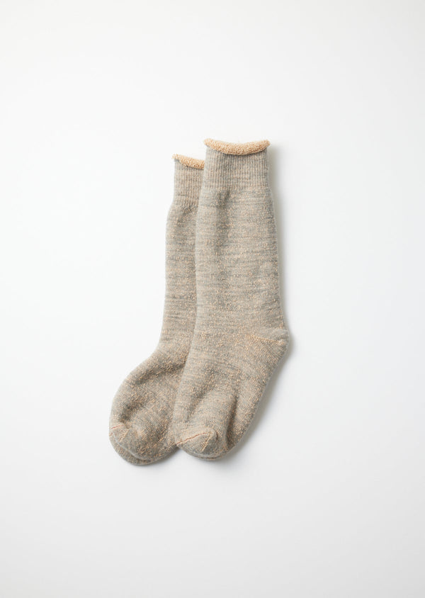 RoToTo Double Faced Socks - Grey / Brown