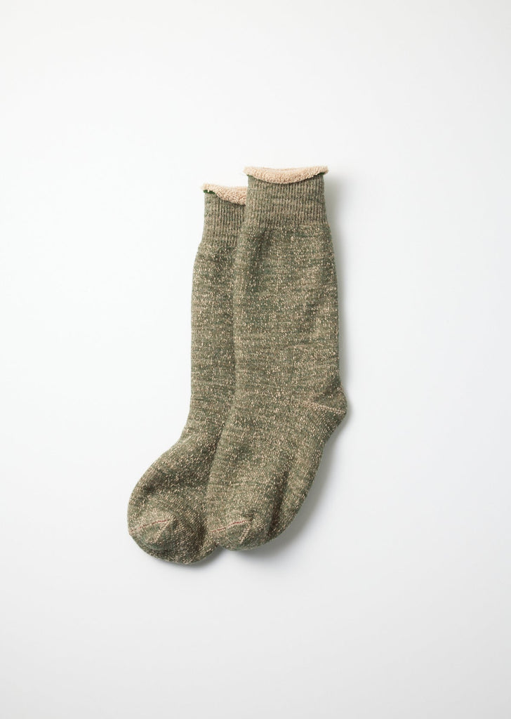 RoToTo Double Faced Socks - Green / Brown