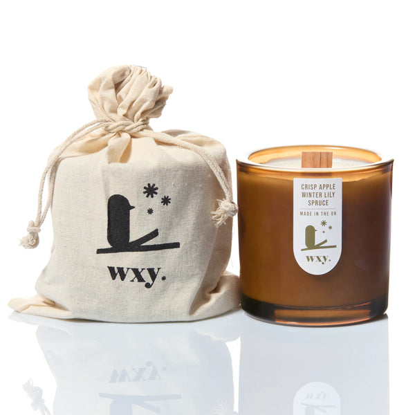 WXY. Xmas Big Amber 12.5oz Candle - Crisp Apple & Winter Lily Spruce