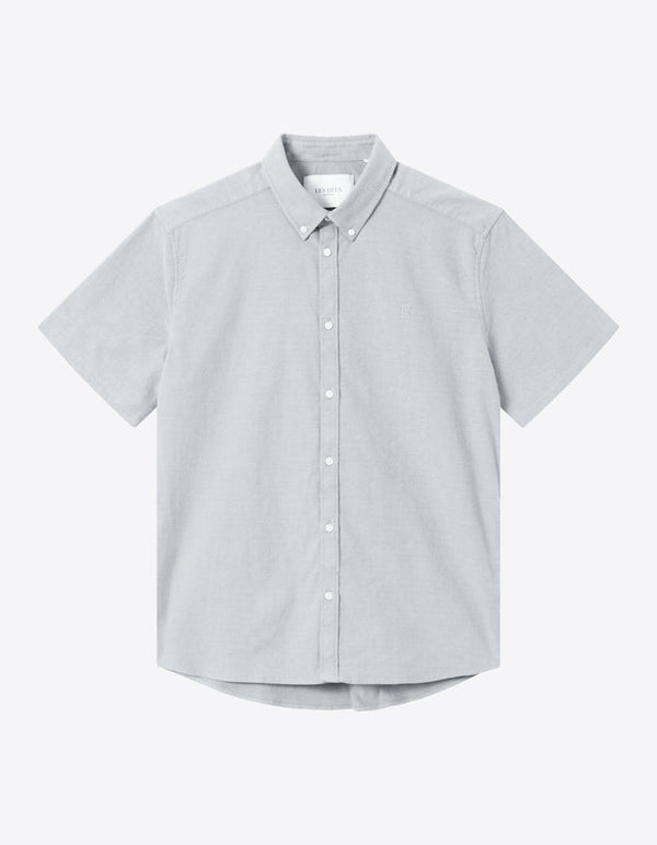 Les Deux Chris Oxford SS Shirt - Steeple Grey