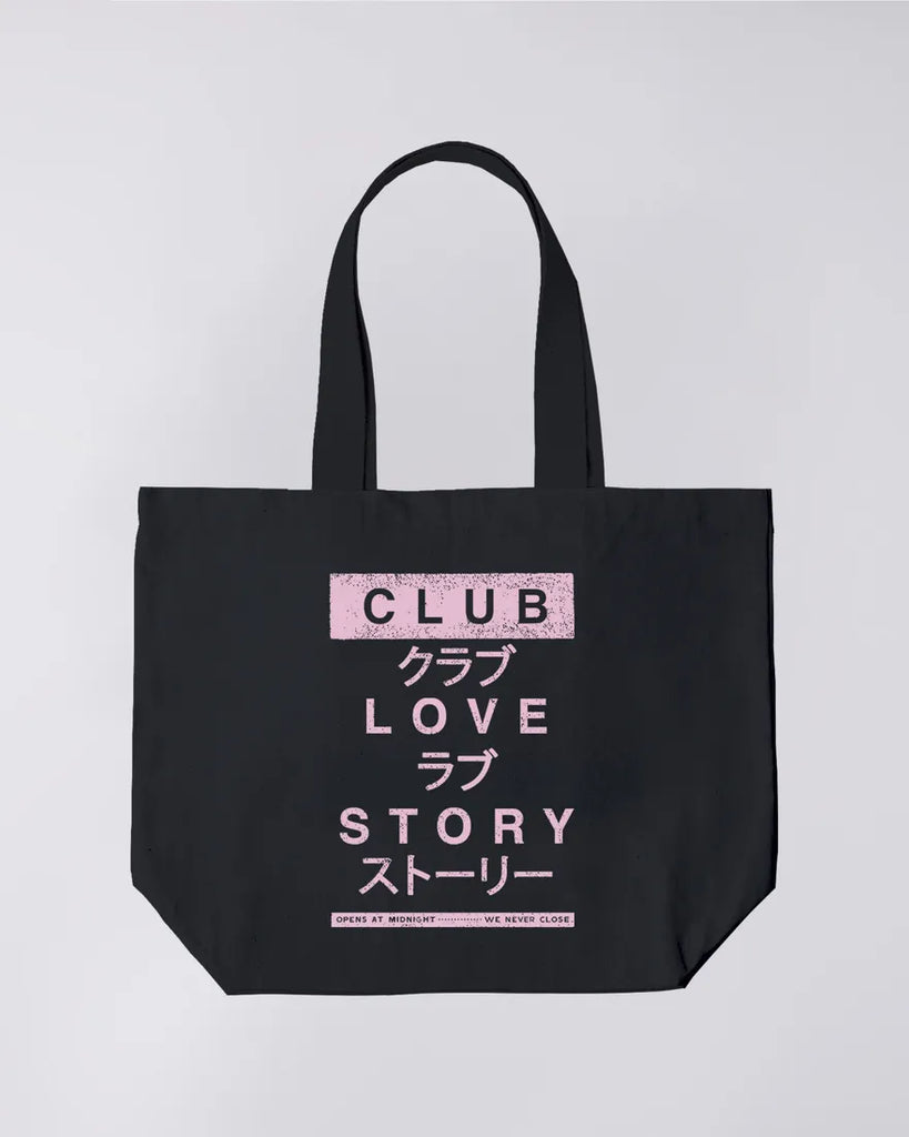 Edwin Tote Bag Shopper - Black Club Love Story Print