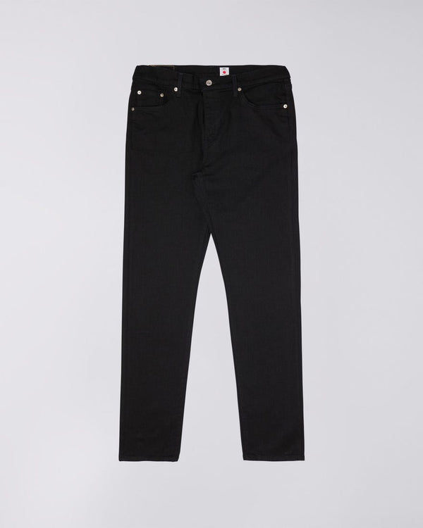 Edwin Slim Tapered Kaihara Black x Black Stretch 12.5oz Jeans - Black