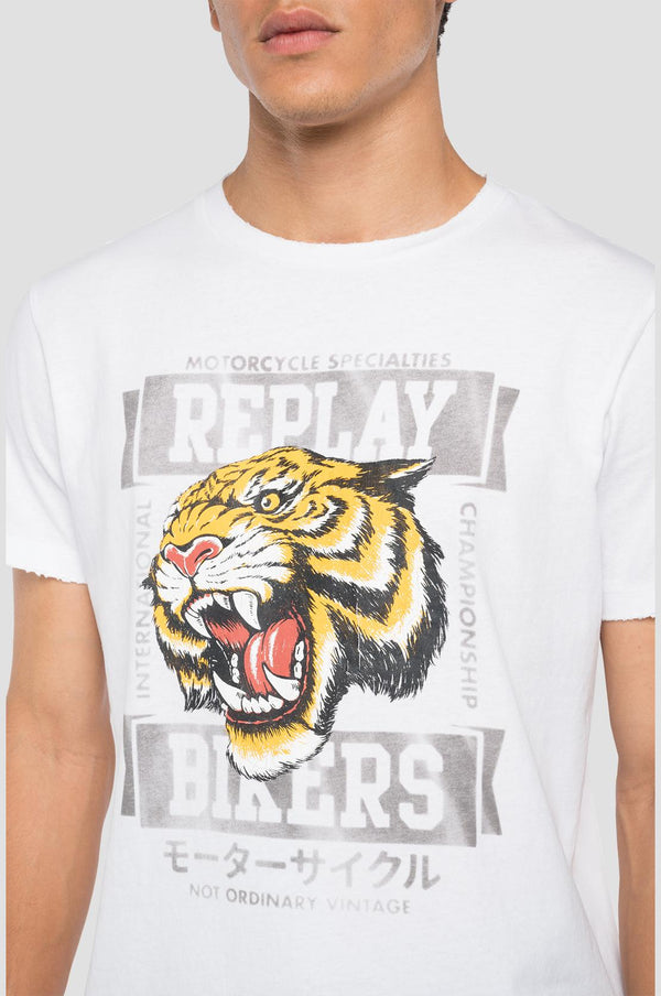 Replay Bikers Jersey T-Shirt - White